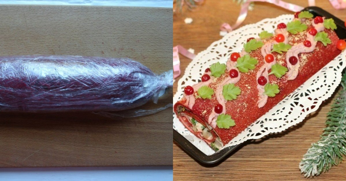свекольный рулет шуба