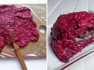 Свекольный рулет с рыбой вместо «‎Шубы»