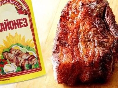 Свиная грудинка в майонезе в духовке