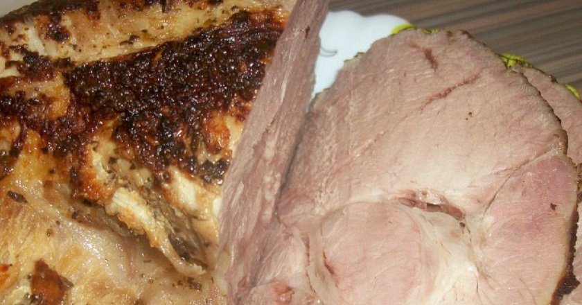 Свинина, маринованная после запекания