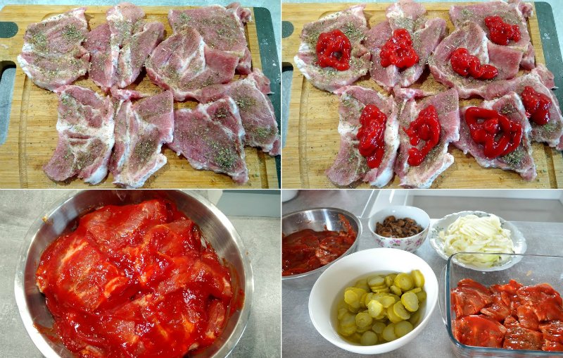 свинина с кетчупом