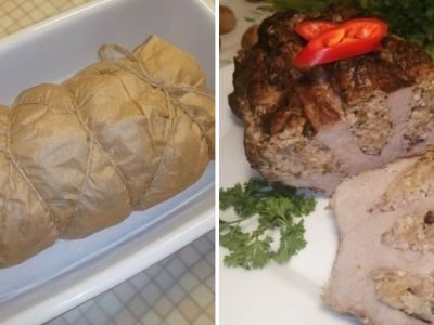 Свинина, запеченная с орехами