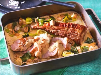 Свинина, запеченная в сливках