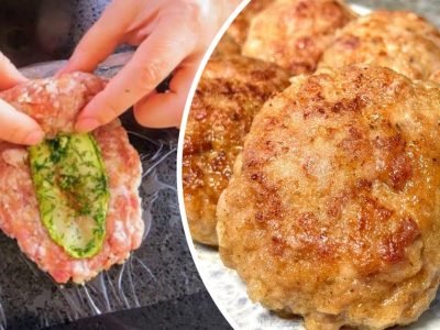 Свиные котлеты с кабачком на сковороде