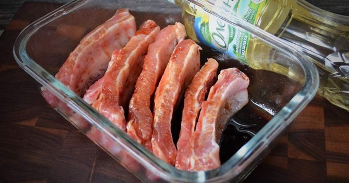 ребра в маринаде