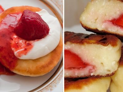 Сырники с клубникой