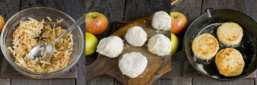 сырники с яблоками
