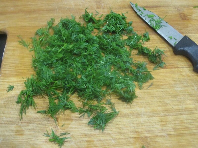 нарезка зелени