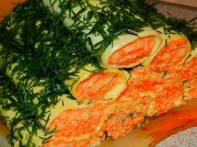 Сырные трубочки с начинкой