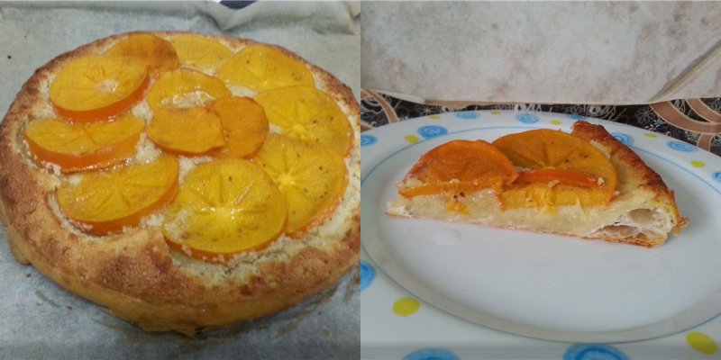 Тарт с хурмой