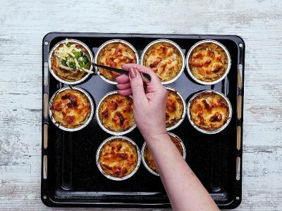 Тарталетки из картофеля с курицей