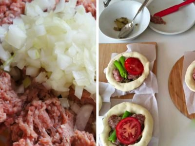 Тарталетки с фаршем