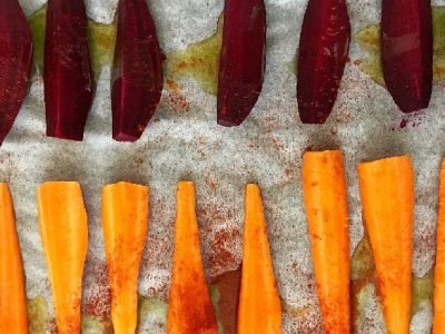 Теплый овощной салат