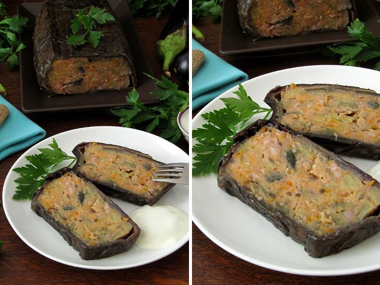 террин из баклажанов и фарша