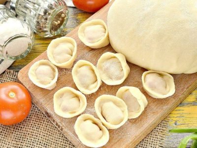 Тесто для пельменей с уксусом и маслом