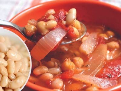 Томатный суп с фасолью