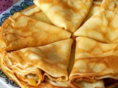 Тонкие блинчики на молоке без дырочек