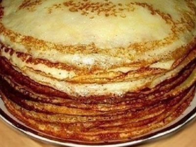 Тонкие блины на молоке