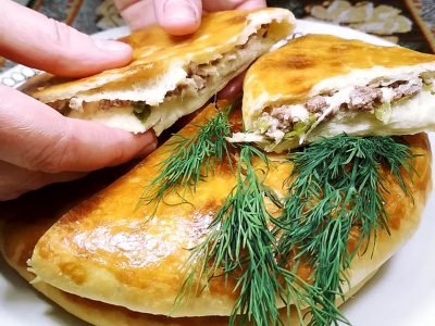 Тонкие пироги с мясом