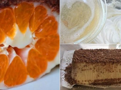 Торт без выпечки с фруктами