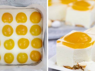 Торт без выпечки с творогом