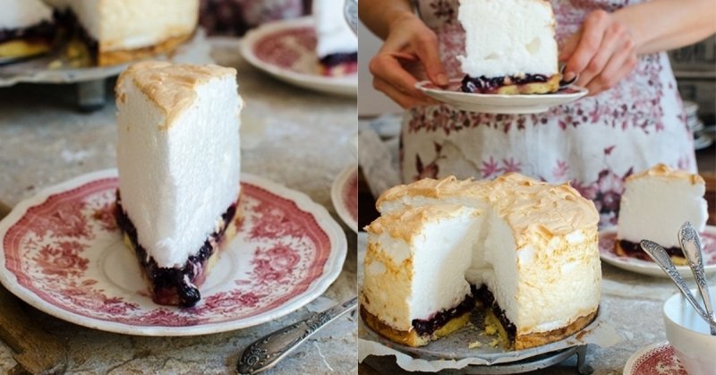 Торт-безе на песочном корже