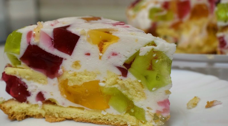 желейный торт битое стекло