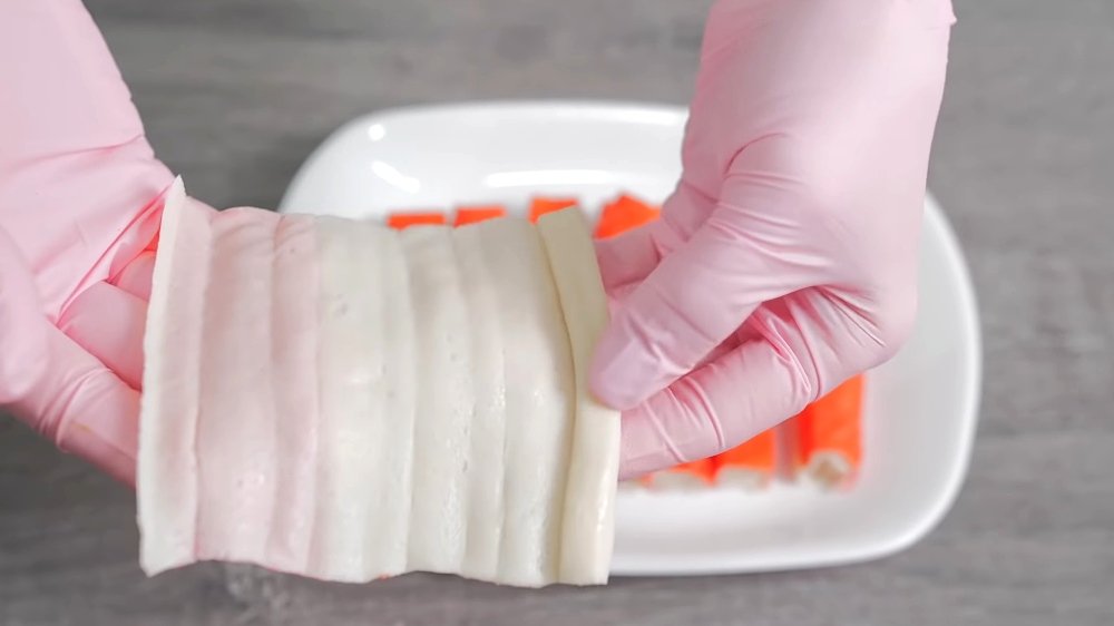 торт из крабовых палочек