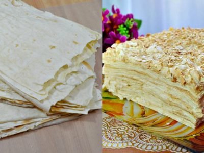 Торт «Наполеон» из лаваша