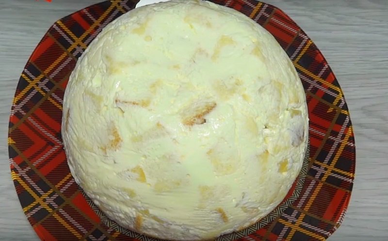 торт с двумя кремами