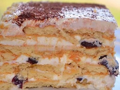 Торт с черносливом без выпечки