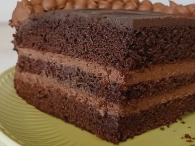 Шоколадный торт с масляно-шоколадным кремом