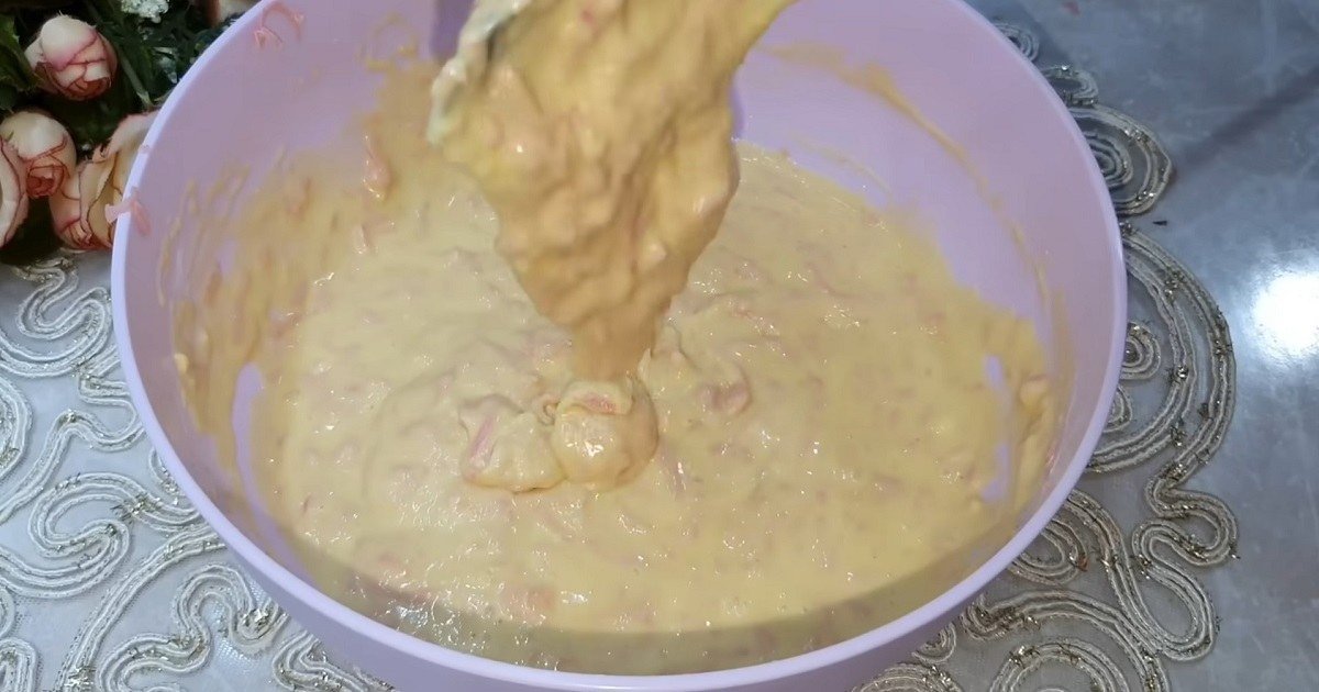 тесто с колбасой