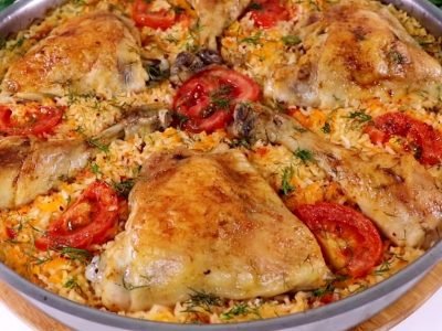 Пряный турецкий плов с курицей