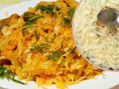 Тушеная капуста без мяса