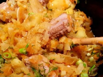Тушеная капуста с мясом