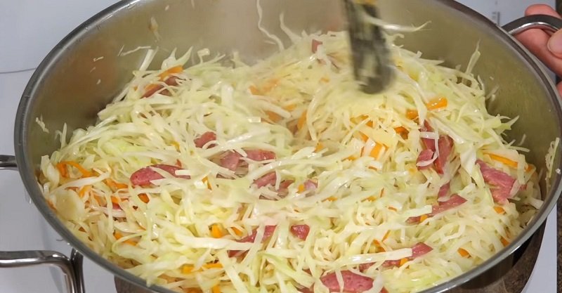 рецепт гарнира из капусты