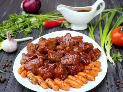 Тушеная печень