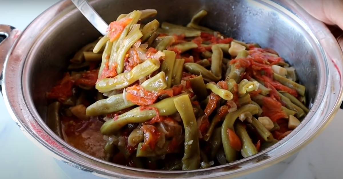 фасоль с овощами