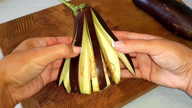 нарезка баклажанов
