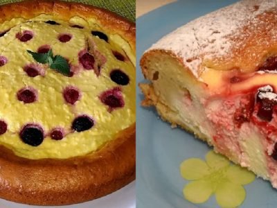 Творожная ватрушка на заливном тесте