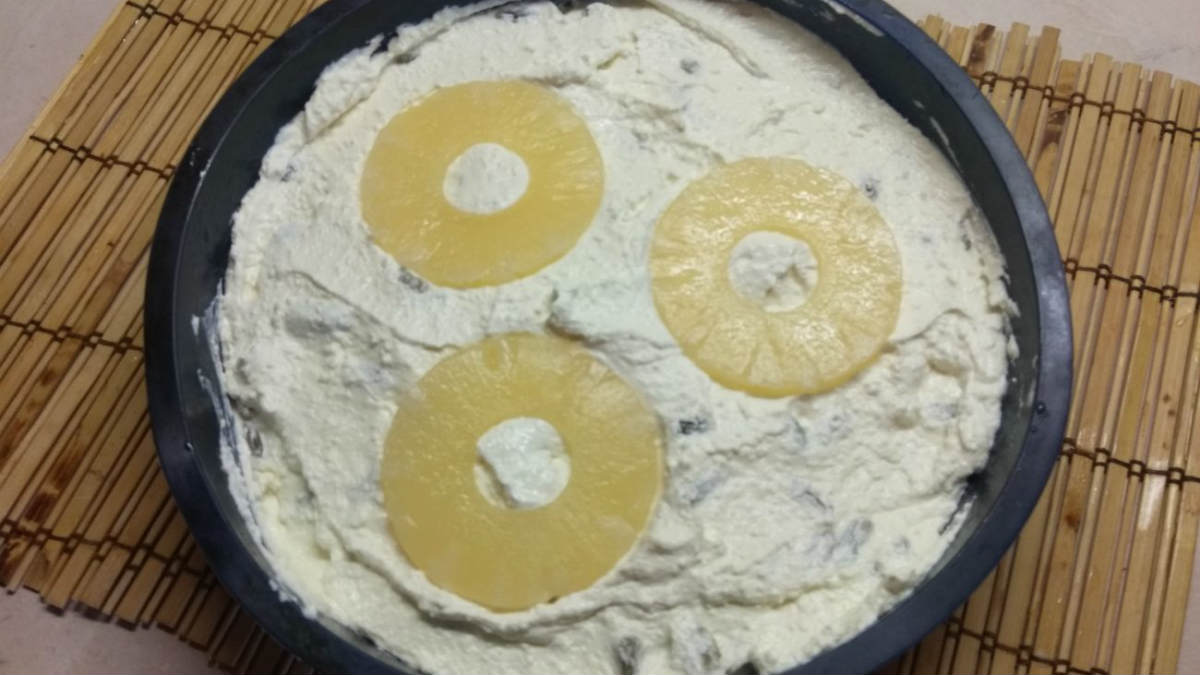 творог с ананасами