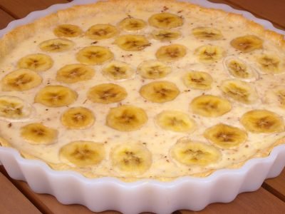 Творожная запеканка с банановым пюре