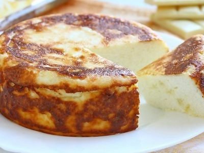 Творожная запеканка с белым шоколадом