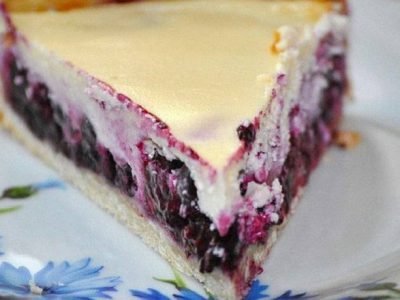 Творожная запеканка с черникой