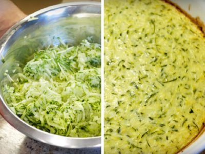 Творожная запеканка с кабачками