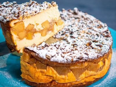 Творожная запеканка с яблоком