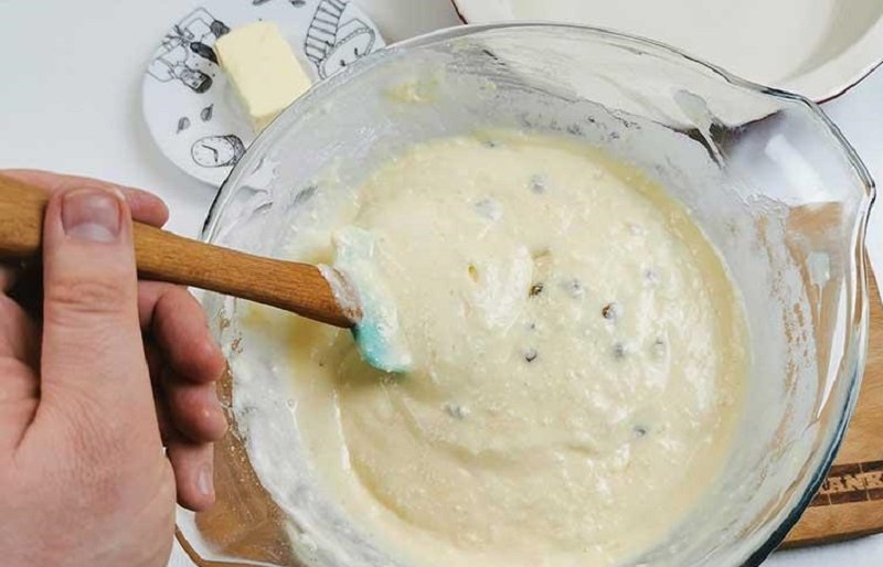 замес бананового теста