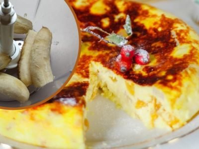 Нежнейший творожно-банановый пирог