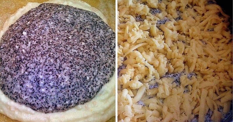 формирование пирога с начинкой